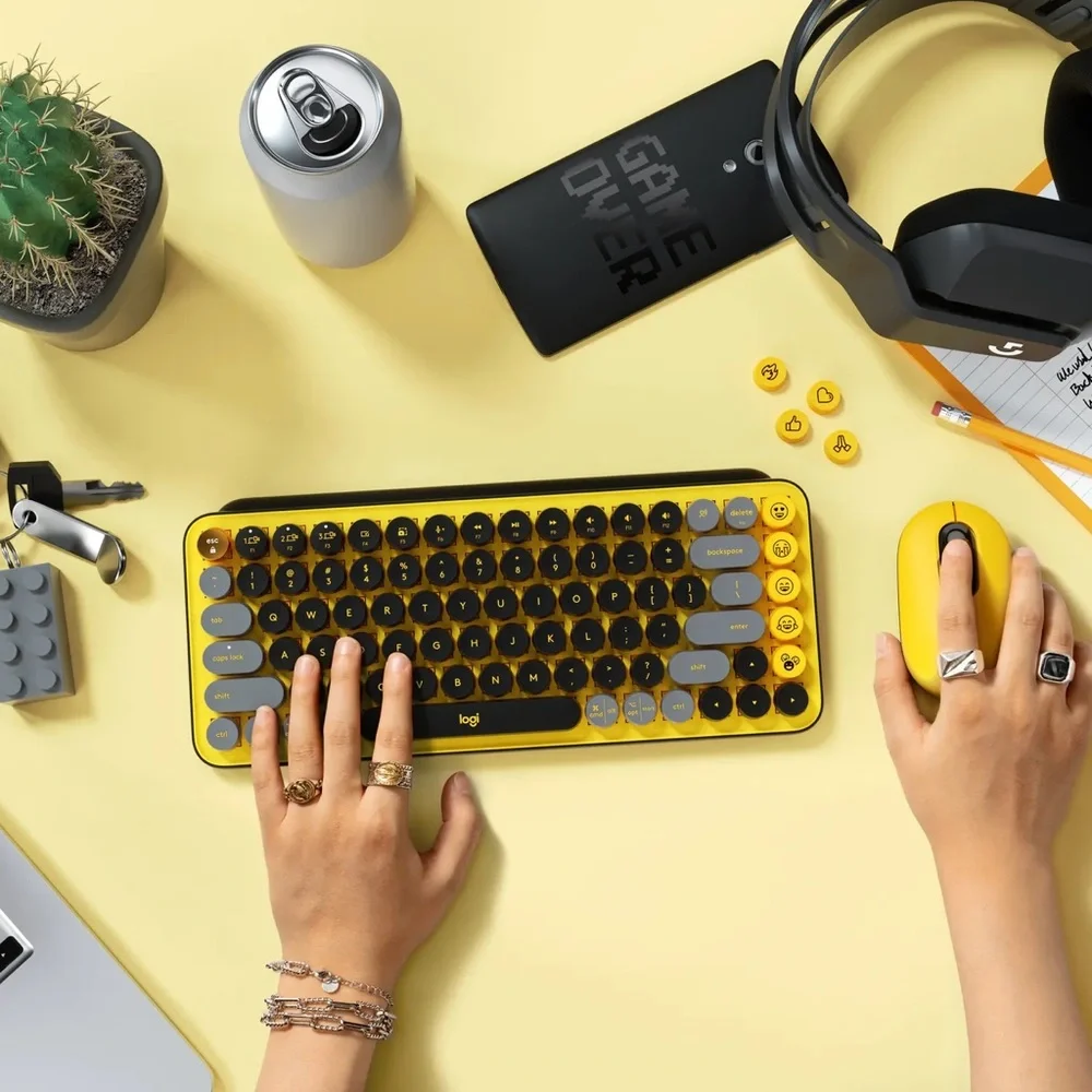 Logitech POP Mechanical Wireless Keyboard with Customizable Emoji Keys